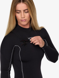 3 4/3 Elite Xtra Stretch - Chest Zip Wetsuit for Women Black 26BW213504 Roxy