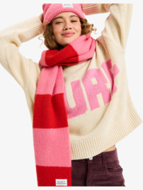 2 Forever Winter - Stripy Scarf for Women Red ERJAA04414 Roxy