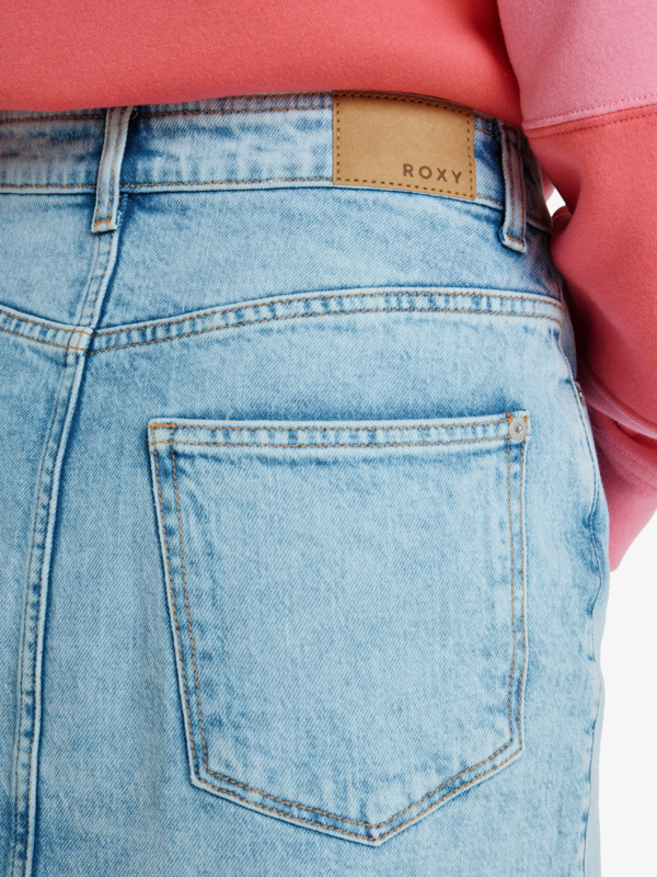 5 Rain Mini Skirt Beau Blue - Mini Denim Skirt for Women Blue ERJDK03038 Roxy