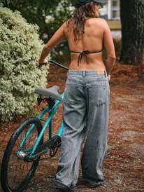 2 Milla Wide Leg Regular Mid - Cropped for Women Grey ERJDP03312 Roxy