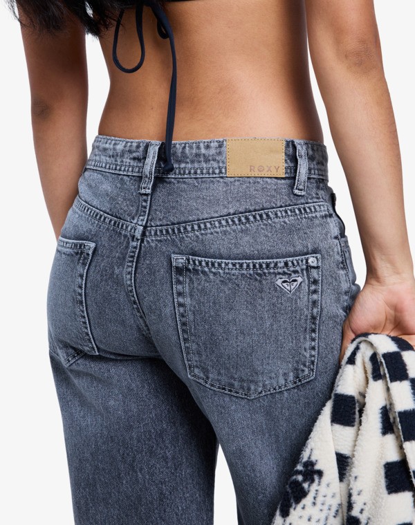 8 Milla Wide Leg Regular Mid - Cropped for Women Grey ERJDP03312 Roxy