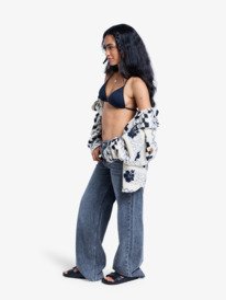 5 Milla Wide Leg Regular Mid - Cropped for Women Grey ERJDP03312 Roxy