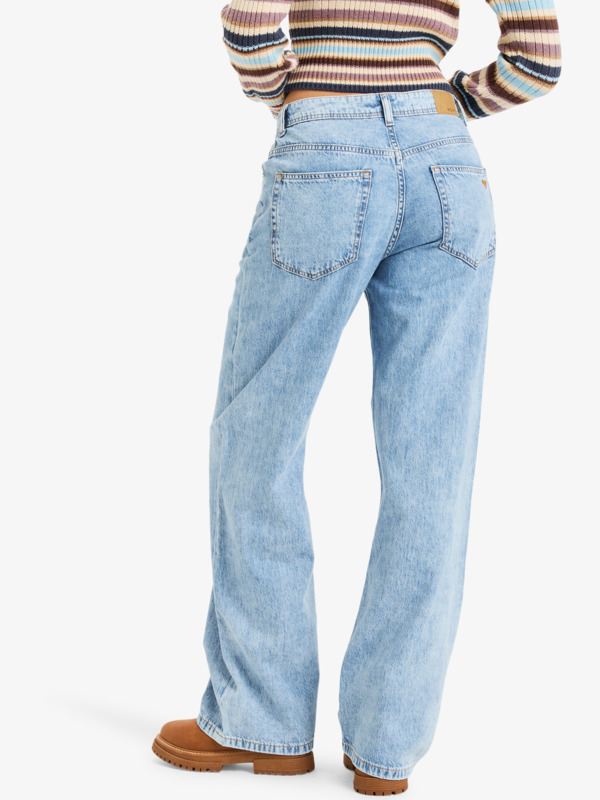 4 Milla Wide Leg Regular Beau - Cropped for Women Blue ERJDP03317 Roxy