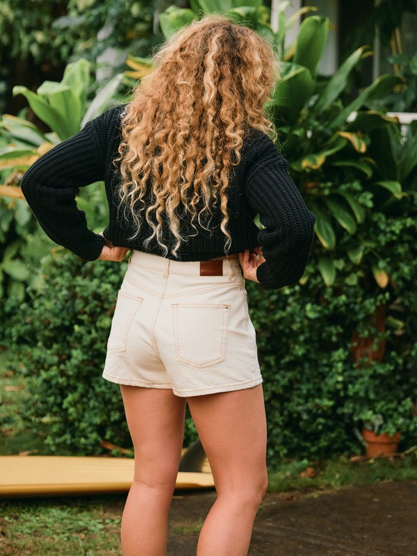 6 Chlo  Natural - Relaxed Fit Denim Short for Women Yellow ERJDS03323 Roxy