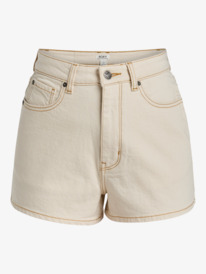 14 Chlo  Natural - Relaxed Fit Denim Short for Women Yellow ERJDS03323 Roxy