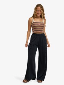 3 Surfing By Sunlight - Lounge Wide Leg Jogger for Women Black ERJFB03495 Roxy