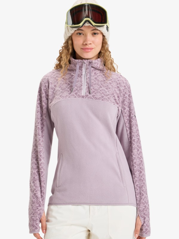 0 Sayna Half Zip - Technical Mid Layer for Women Purple ERJFT04831 Roxy