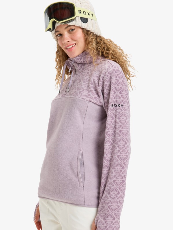 1 Sayna Half Zip - Technical Mid Layer for Women Purple ERJFT04831 Roxy