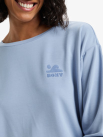 4 Surfing By Moonlight - Sweatshirt for Women Blue ERJFT05008 Roxy