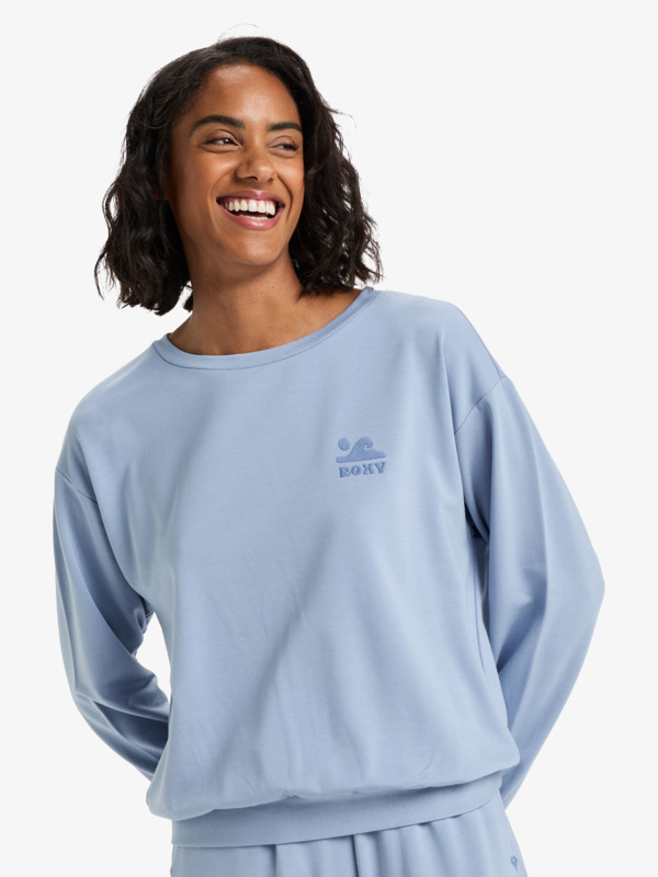 0 Surfing By Moonlight - Sweatshirt for Women Blue ERJFT05008 Roxy