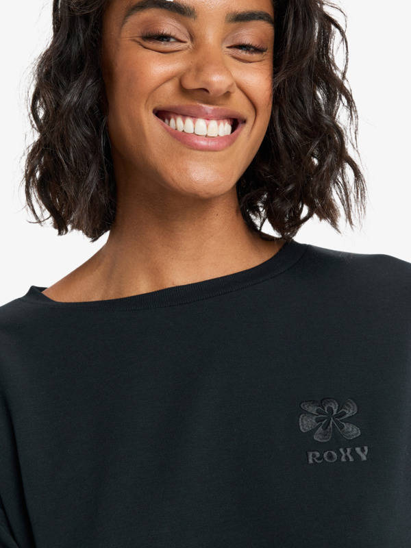 4 Surfing By Moonlight - Sweatshirt for Women Black ERJFT05008 Roxy