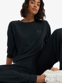 5 Surfing By Moonlight - Sweatshirt for Women Black ERJFT05008 Roxy