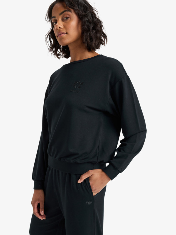 1 Surfing By Moonlight - Sweatshirt for Women Black ERJFT05008 Roxy