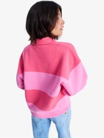 6 Cross Your Mind - Shirt Collar Sweatshirt for Women Pink ERJFT05015 Roxy