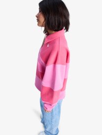 3 Cross Your Mind - Shirt Collar Sweatshirt for Women Pink ERJFT05015 Roxy