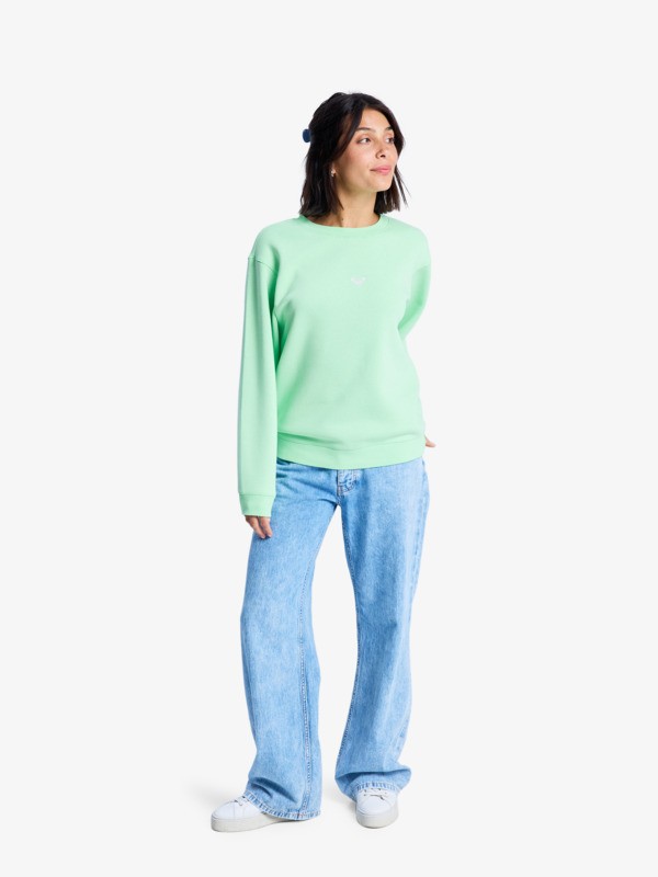 6 Surf Stoked Brushed - Sweatshirt for Women Green ERJFT05018 Roxy
