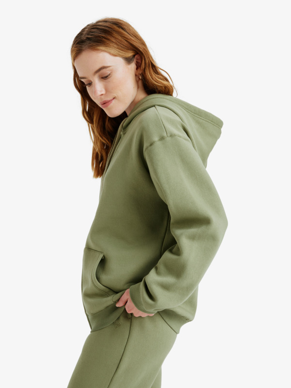 1 Surf Stoked Zipped Brushed - Zip Hoodie for Women Green ERJFT05022 Roxy