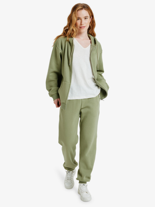 2 Surf Stoked Zipped Brushed - Zip Hoodie for Women Green ERJFT05022 Roxy