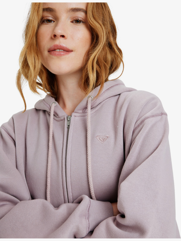 4 Surf Stoked Zipped Brushed - Zip Hoodie for Women Purple ERJFT05022 Roxy