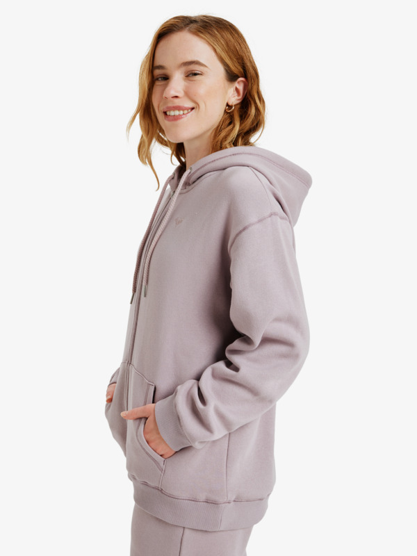 1 Surf Stoked Zipped Brushed - Zip Hoodie for Women Purple ERJFT05022 Roxy