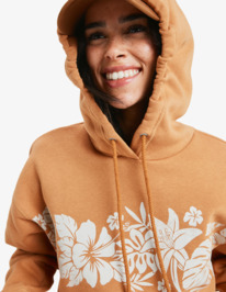 3 Perfect Place - Relaxed Hoodie for Women Brown ERJFT05049 Roxy