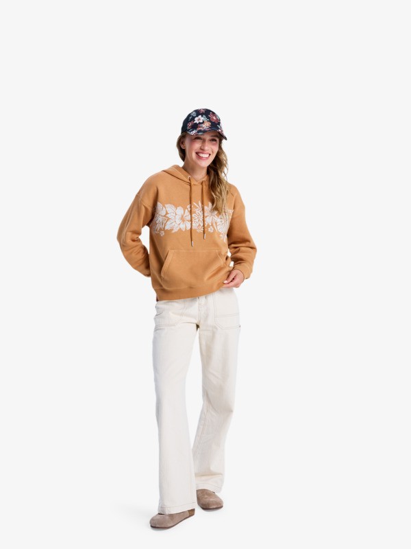 4 Perfect Place - Relaxed Hoodie for Women Brown ERJFT05049 Roxy