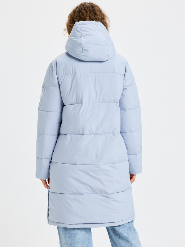 6 Test Of Time - Long Hooded Puffa Jacket for Women Blue ERJJK03513 Roxy