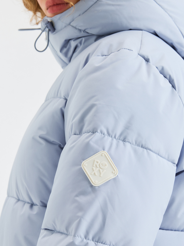 9 Test Of Time - Long Hooded Puffa Jacket for Women Blue ERJJK03513 Roxy