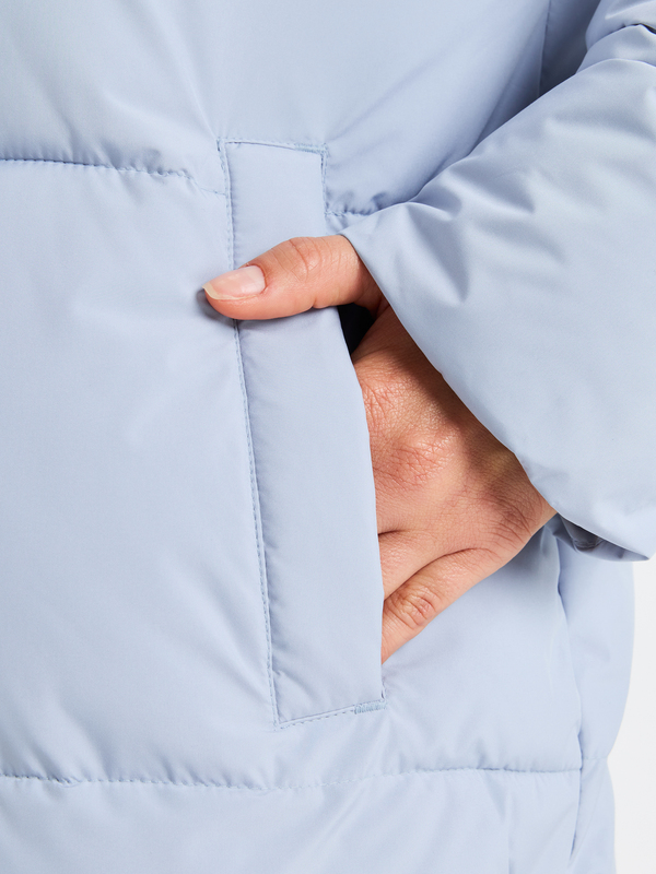 10 Test Of Time - Long Hooded Puffa Jacket for Women Blue ERJJK03513 Roxy