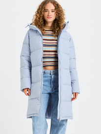 11 Test Of Time - Long Hooded Puffa Jacket for Women Blue ERJJK03513 Roxy