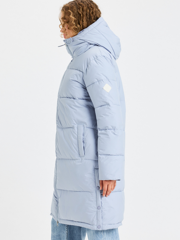 4 Test Of Time - Long Hooded Puffa Jacket for Women Blue ERJJK03513 Roxy