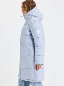 4 Test Of Time - Long Hooded Puffa Jacket for Women Blue ERJJK03513 Roxy