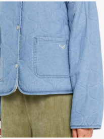 9 Not So Basic - Sherpa Lined Denim Jacket for Women Blue ERJJK03675 Roxy