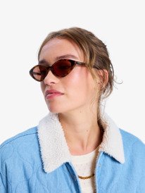 4 Not So Basic - Sherpa Lined Denim Jacket for Women Blue ERJJK03675 Roxy