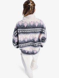 8 Feels Like Winter - Oversized Sherpa Zip Jacket for Women Brown ERJJK03676 Roxy