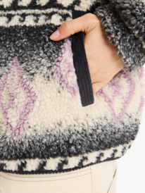 9 Feels Like Winter - Oversized Sherpa Zip Jacket for Women Brown ERJJK03676 Roxy