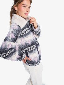 5 Feels Like Winter - Oversized Sherpa Zip Jacket for Women Brown ERJJK03676 Roxy