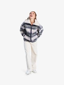 7 Feels Like Winter - Oversized Sherpa Zip Jacket for Women Brown ERJJK03676 Roxy