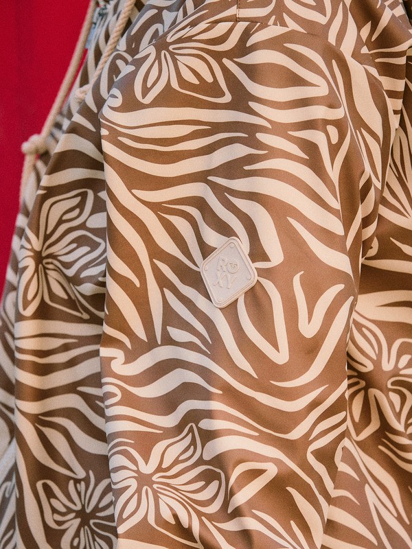 1 Wait For Me - Printed Rain Mac for Women Beige ERJJK03694 Roxy