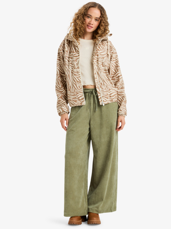 4 Wait For Me - Printed Rain Mac for Women Beige ERJJK03694 Roxy