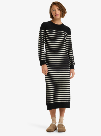 Cool Waves - Long Sleeve Maxi Sweater Dress for Women  ERJKD03536