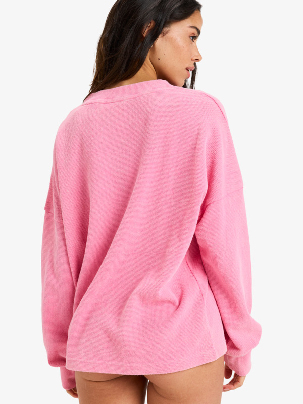 6 Eastside Midweight - Crew Neck Top With Vintage Wash for Women Pink ERJKT04322 Roxy