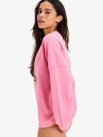 4 Eastside Midweight - Crew Neck Top With Vintage Wash for Women Pink ERJKT04322 Roxy