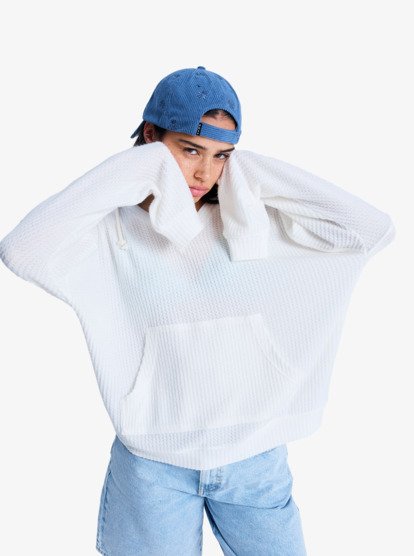 Ocean Drive - Oversized Knit Hoodie for Women  ERJKT04323