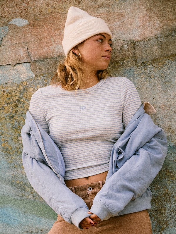 0 Spellbound Stripes - Striped T-Shirt for Women White ERJKT04332 Roxy