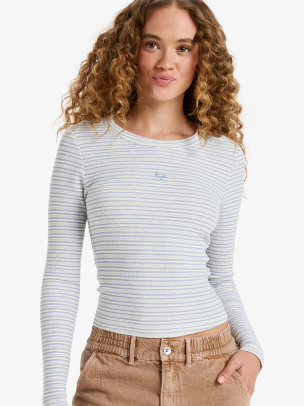2 Spellbound Stripes - Striped T-Shirt for Women White ERJKT04332 Roxy