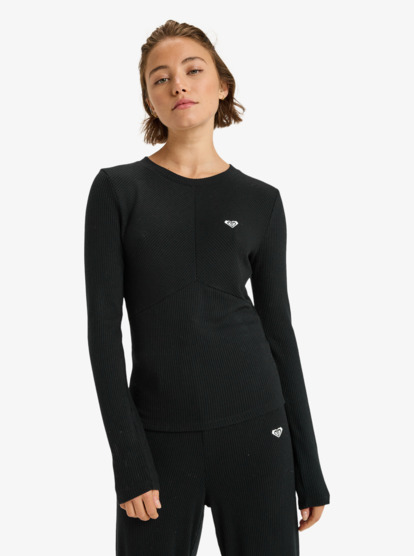 Rise & Vibe New Rib - Sport Long Sleeve Top for Women  ERJKT04336