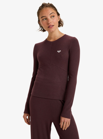 Rise & Vibe New Rib - Sport Long Sleeve Top for Women  ERJKT04336
