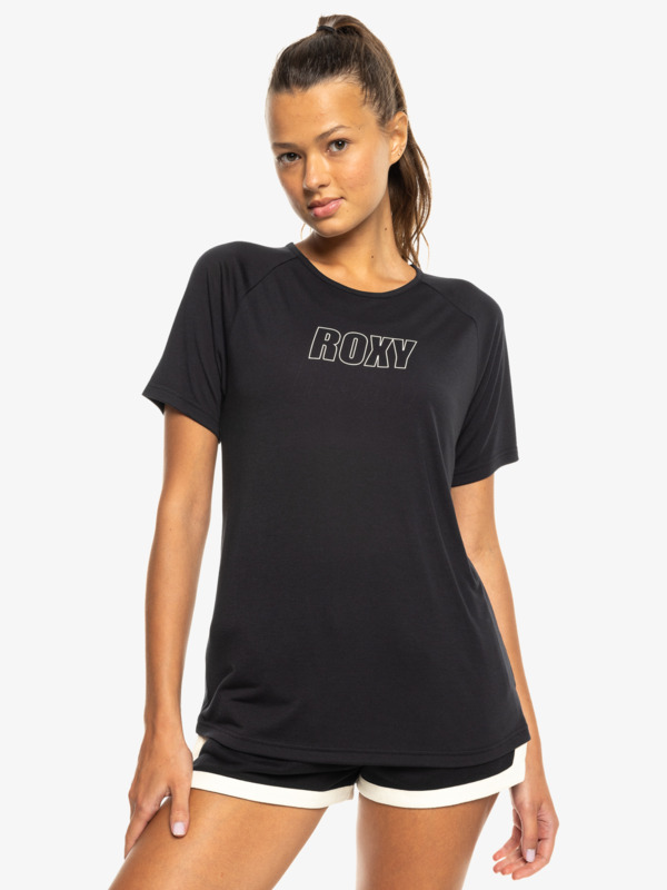 0 Everyday Flow - Technical T-Shirt for Women Black ERJKT04339 Roxy