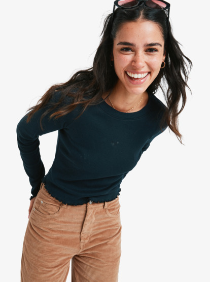 Time Off Pointelle - Long Sleeve Top for Women  ERJKT04358